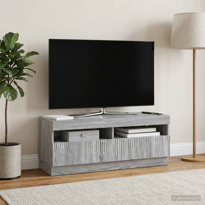 vidaXL LED TV Cabinet Grey Sonoma Engineered Wood