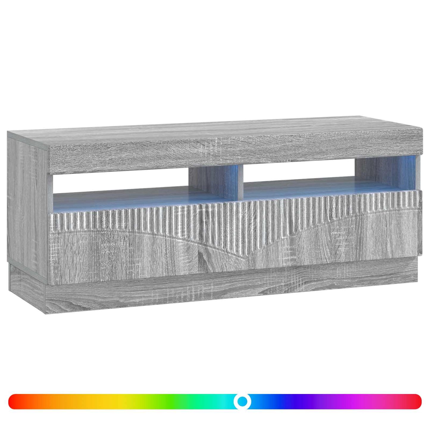 vidaXL LED TV Cabinet Grey Sonoma Engineered Wood