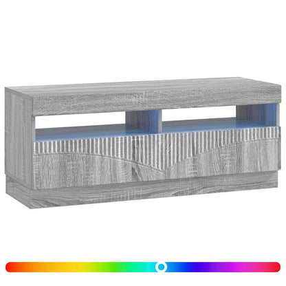 vidaXL LED TV Cabinet Grey Sonoma Engineered Wood