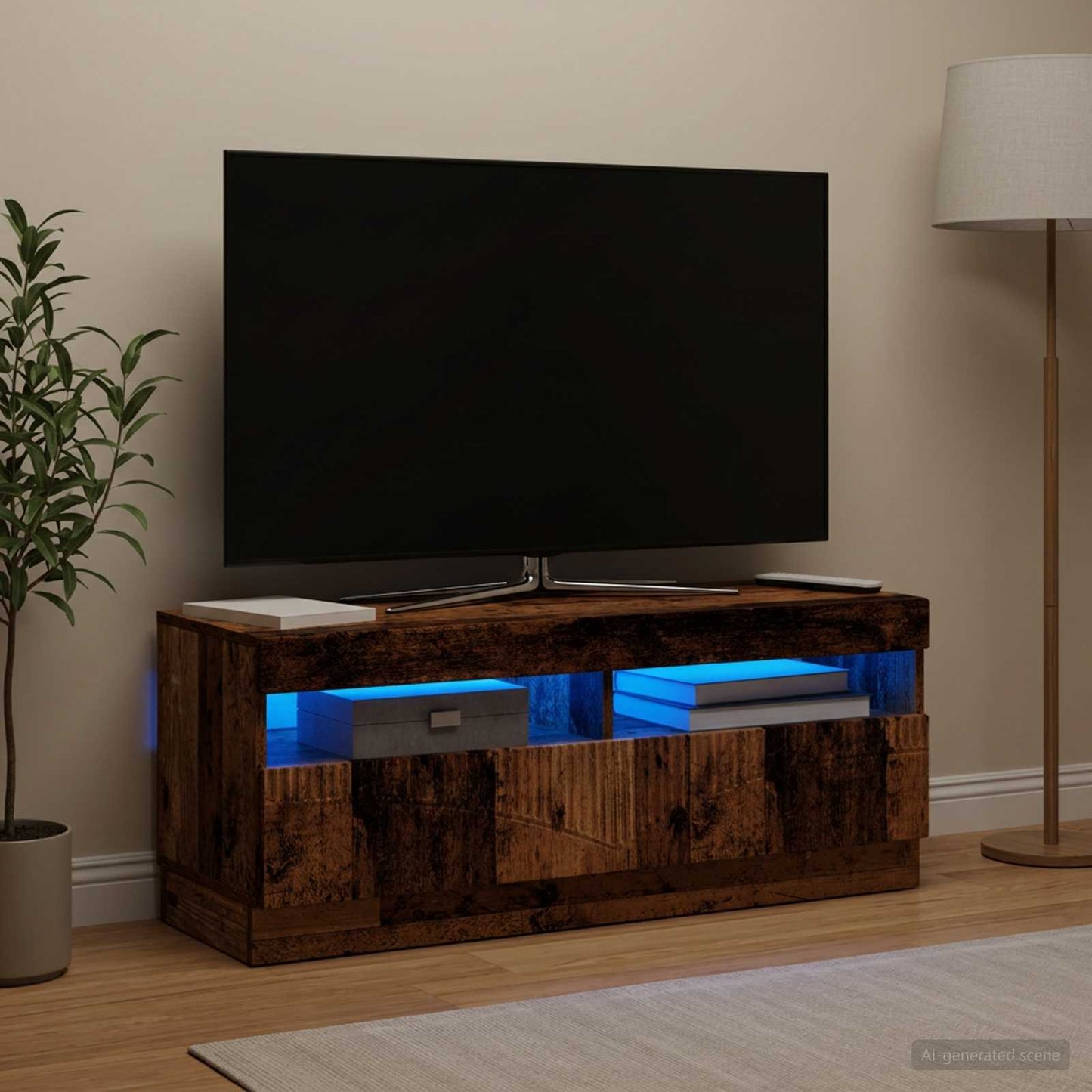 vidaXL LED TV Cabinet Old Wood Engineered Wood