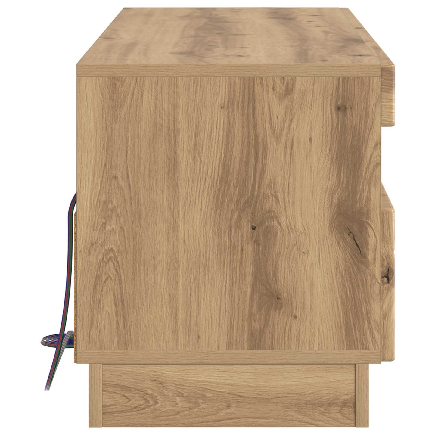 vidaXL LED TV Cabinet Artisan Oak Engineered Wood