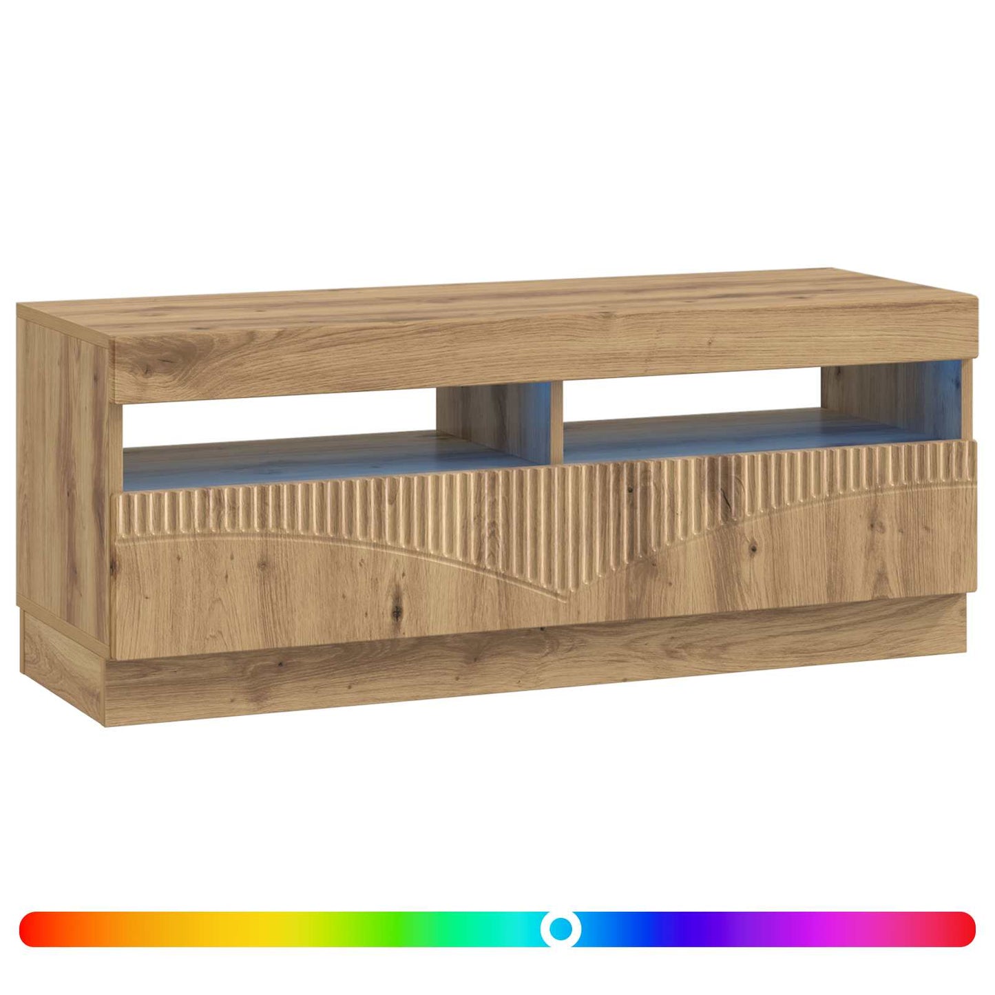 vidaXL LED TV Cabinet Artisan Oak Engineered Wood