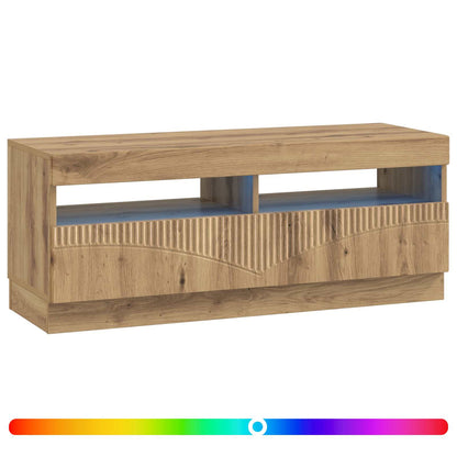 vidaXL LED TV Cabinet Artisan Oak Engineered Wood
