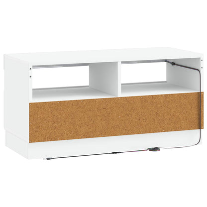 vidaXL LED TV Cabinet White Engineered Wood