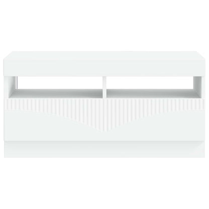vidaXL LED TV Cabinet White Engineered Wood