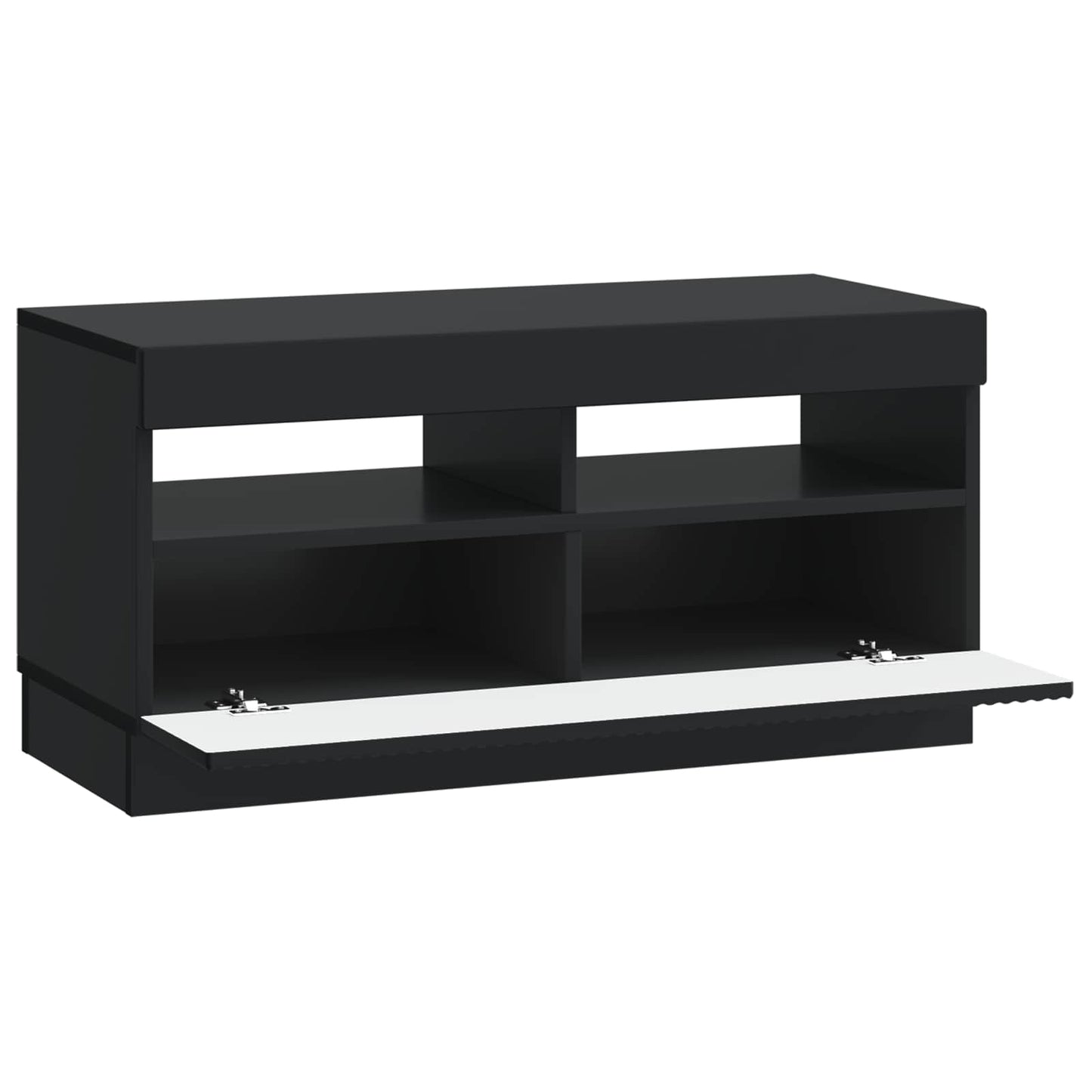 vidaXL LED TV Cabinet Black Engineered Wood