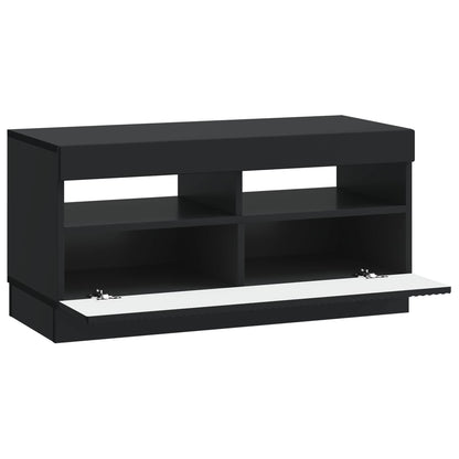 vidaXL LED TV Cabinet Black Engineered Wood