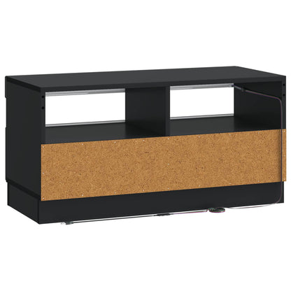 vidaXL LED TV Cabinet Black Engineered Wood