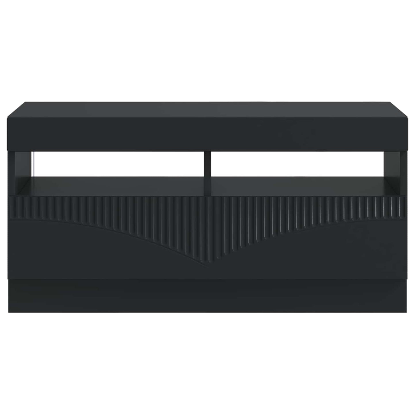 vidaXL LED TV Cabinet Black Engineered Wood