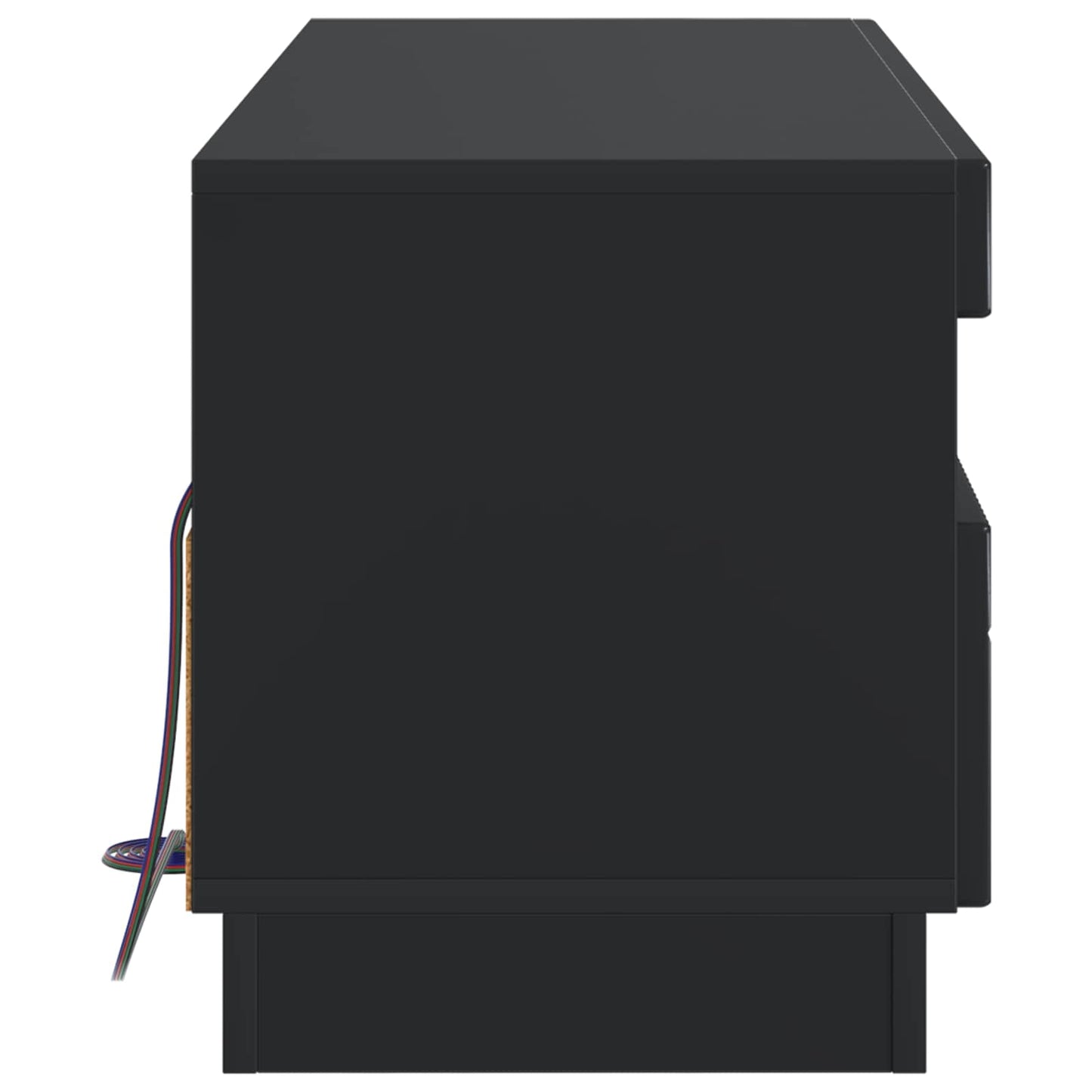 vidaXL LED TV Cabinet Black Engineered Wood