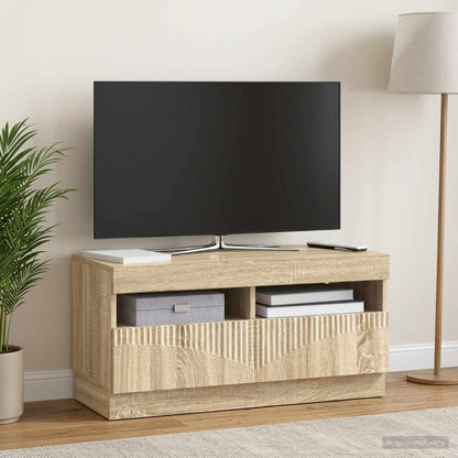 vidaXL LED TV Cabinet Sonoma Oak Engineered Wood