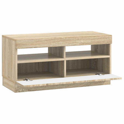 vidaXL LED TV Cabinet Sonoma Oak Engineered Wood
