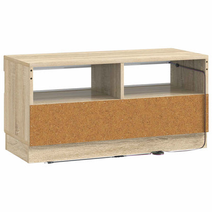 vidaXL LED TV Cabinet Sonoma Oak Engineered Wood