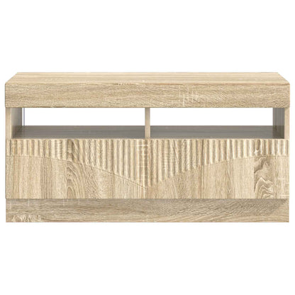 vidaXL LED TV Cabinet Sonoma Oak Engineered Wood