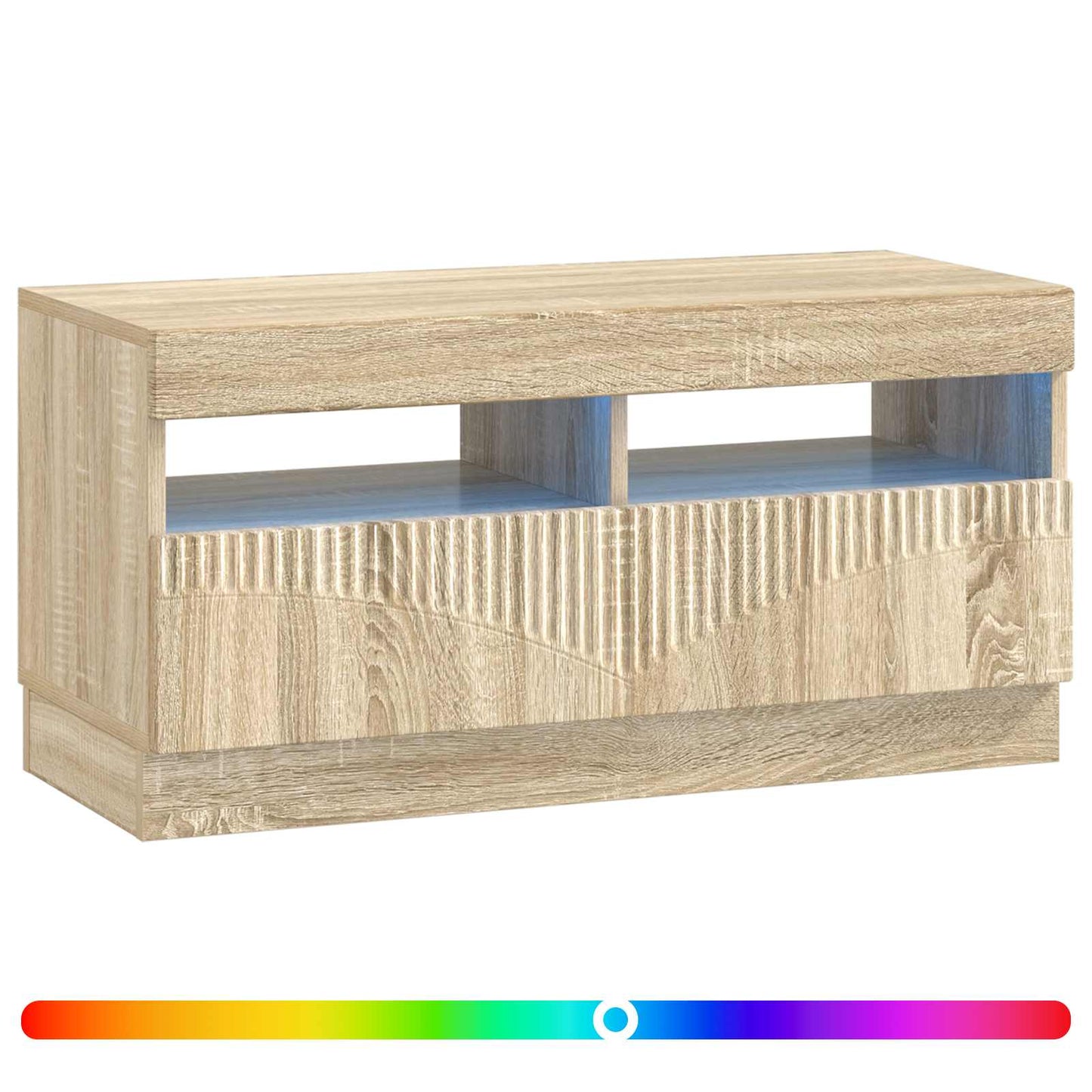 vidaXL LED TV Cabinet Sonoma Oak Engineered Wood