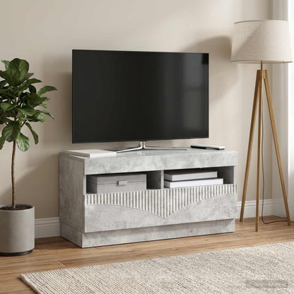 vidaXL LED TV Cabinet Concrete Grey Engineered Wood