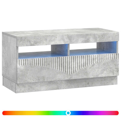 vidaXL LED TV Cabinet Concrete Grey Engineered Wood
