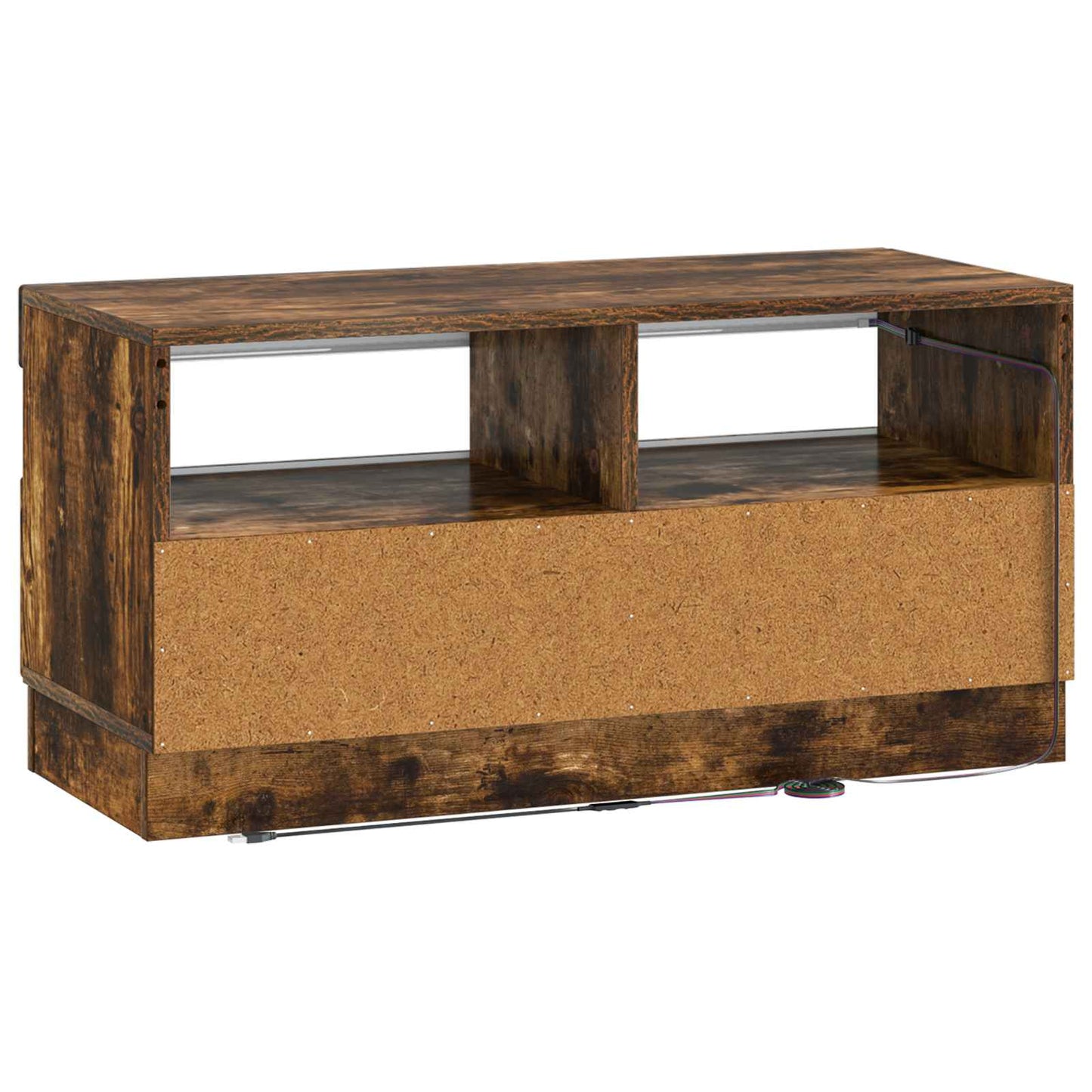 vidaXL LED TV Cabinet Smoked Oak Engineered Wood