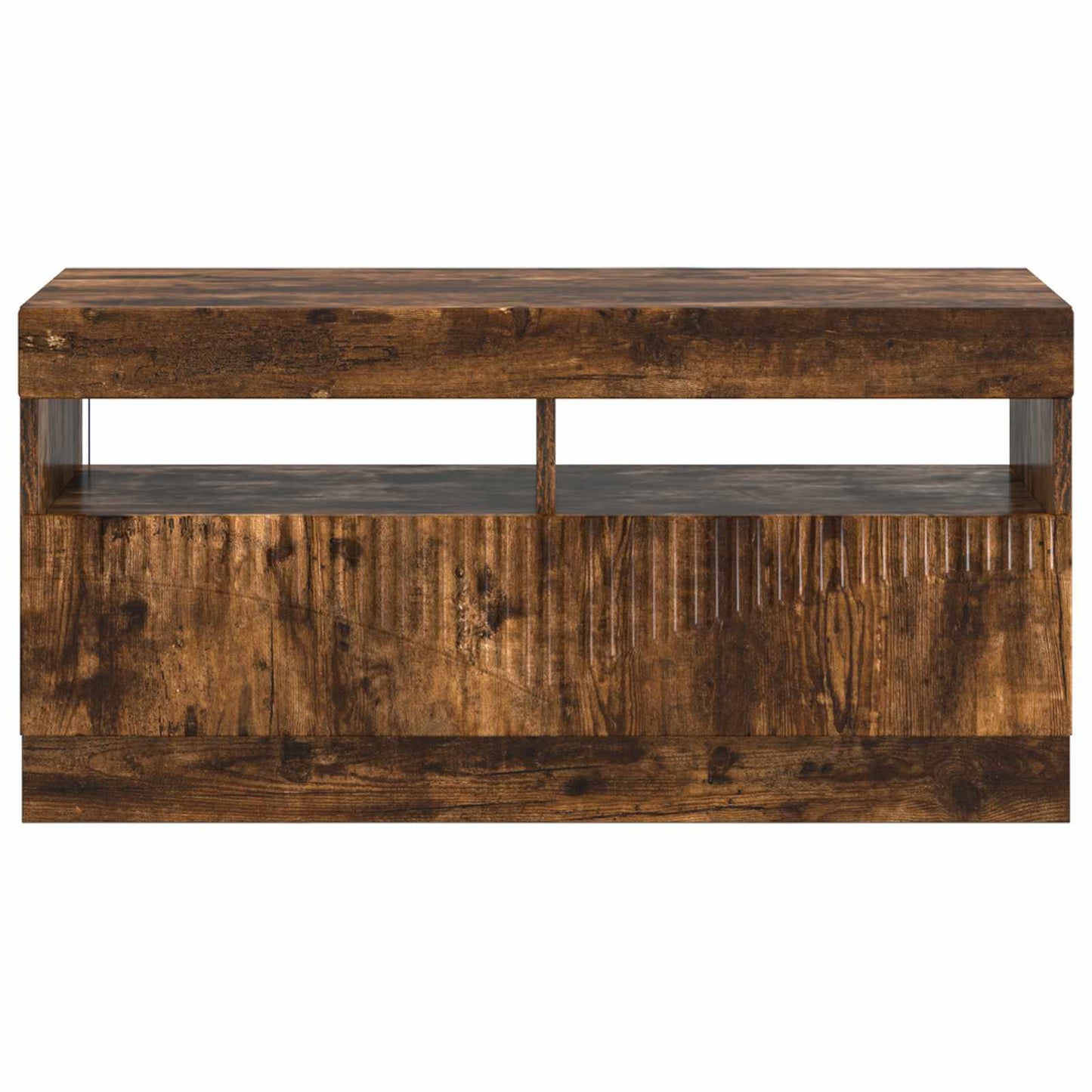 vidaXL LED TV Cabinet Smoked Oak Engineered Wood