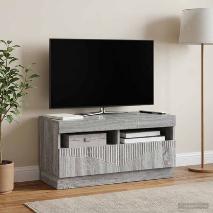 vidaXL LED TV Cabinet Grey Sonoma Engineered Wood