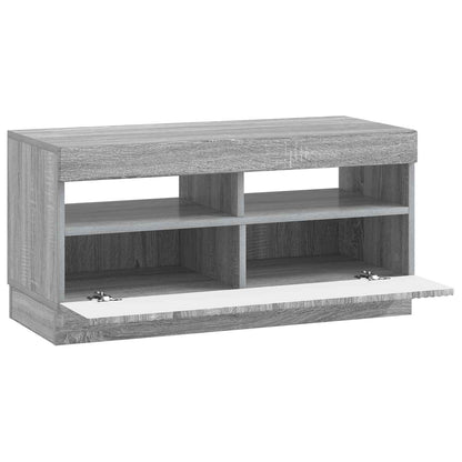vidaXL LED TV Cabinet Grey Sonoma Engineered Wood