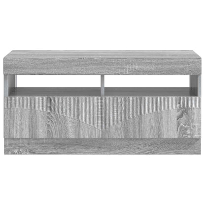 vidaXL LED TV Cabinet Grey Sonoma Engineered Wood