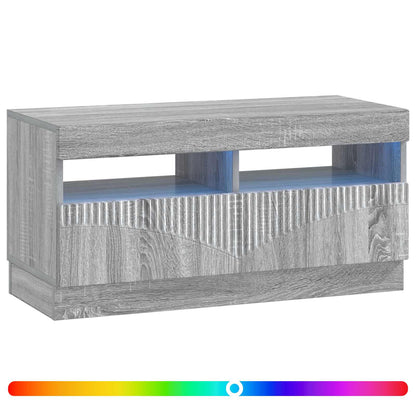 vidaXL LED TV Cabinet Grey Sonoma Engineered Wood