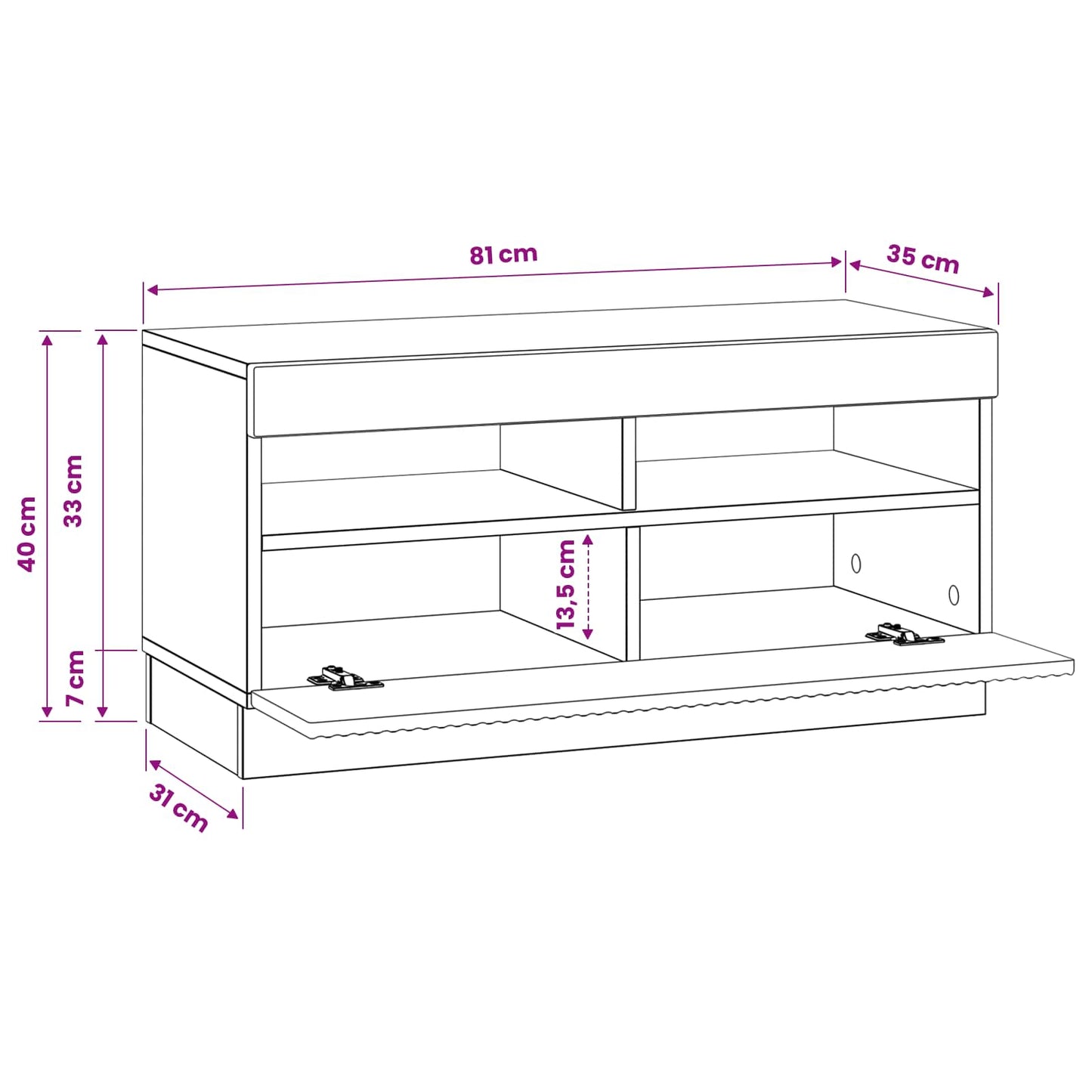 vidaXL LED TV Cabinet Old Wood Engineered Wood