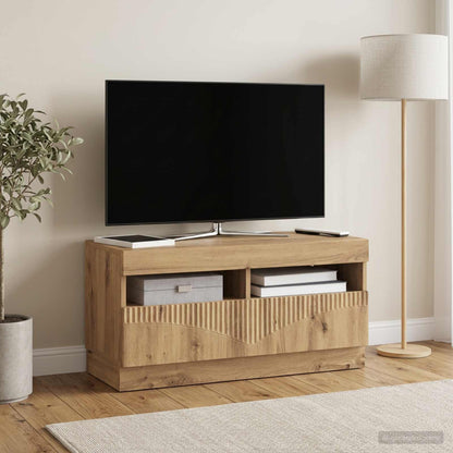 vidaXL LED TV Cabinet Artisan Oak Engineered Wood
