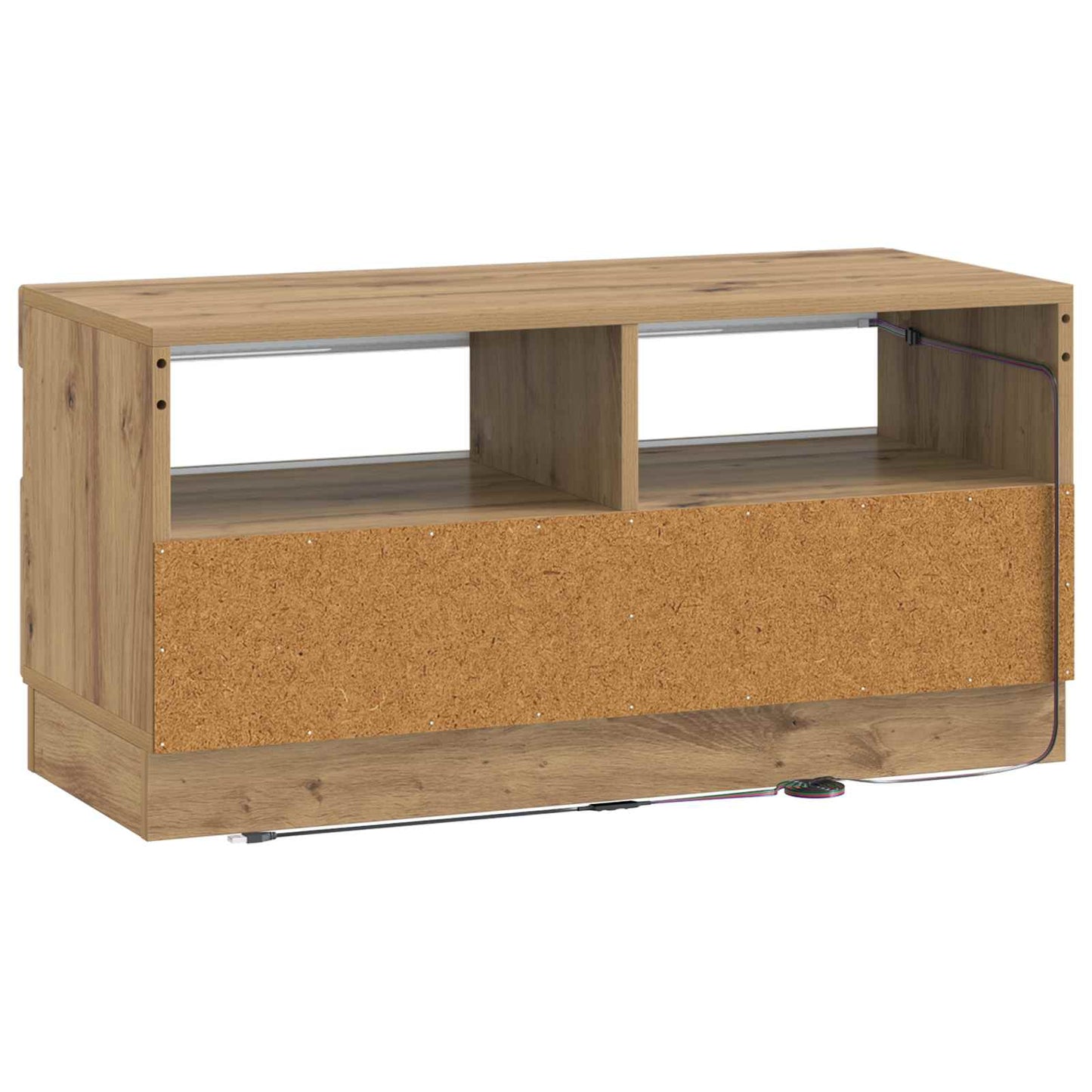vidaXL LED TV Cabinet Artisan Oak Engineered Wood