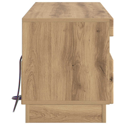 vidaXL LED TV Cabinet Artisan Oak Engineered Wood