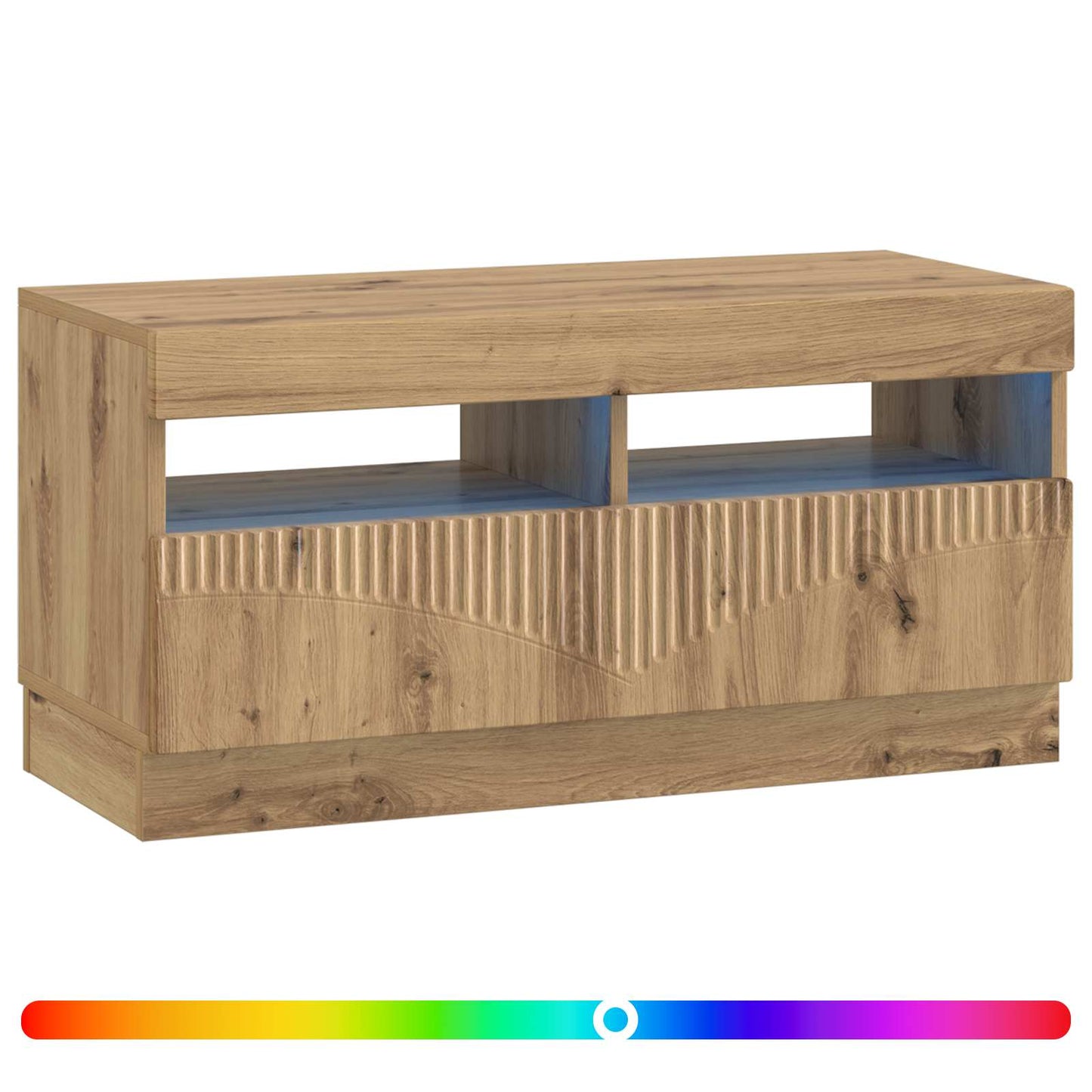 vidaXL LED TV Cabinet Artisan Oak Engineered Wood