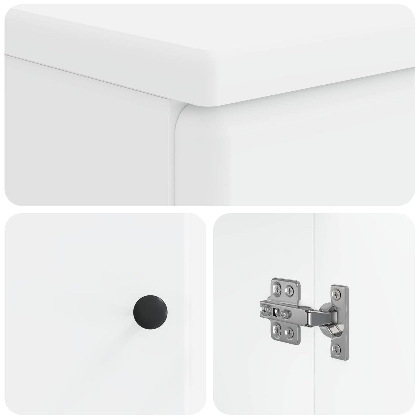 vidaXL Bathroom Sink Cabinet BREDA White 59.5 x 31.5x 59 cm