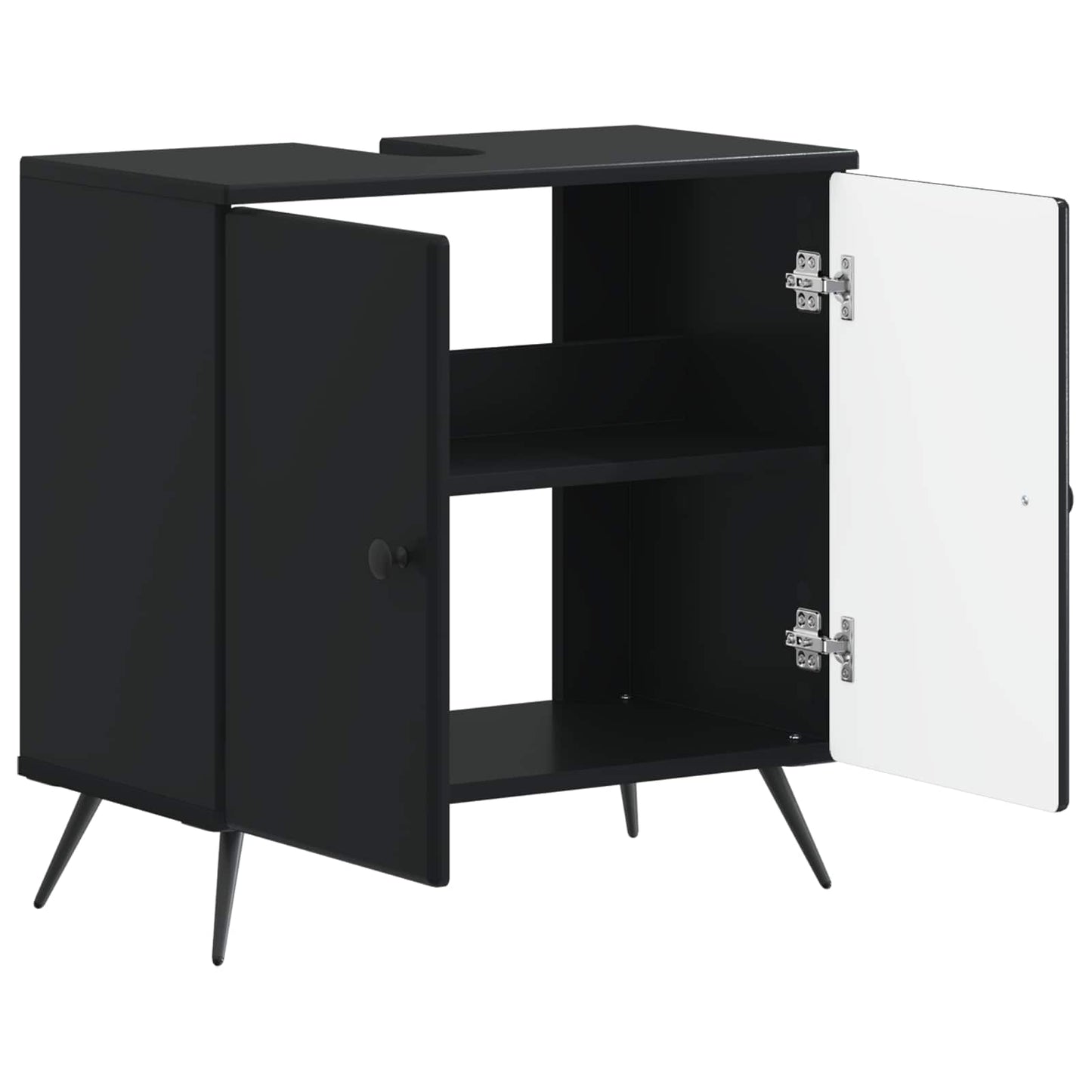 vidaXL Bathroom Sink Cabinet BREDA Black 59.5 x 31.5x 59 cm