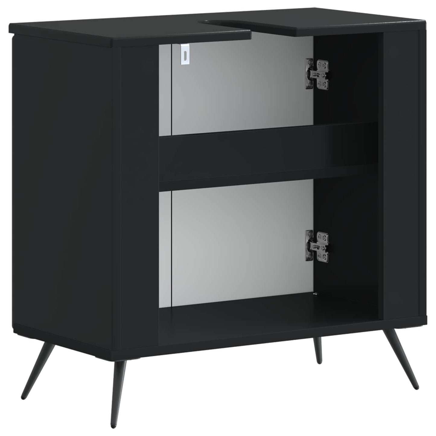 vidaXL Bathroom Sink Cabinet BREDA Black 59.5 x 31.5x 59 cm
