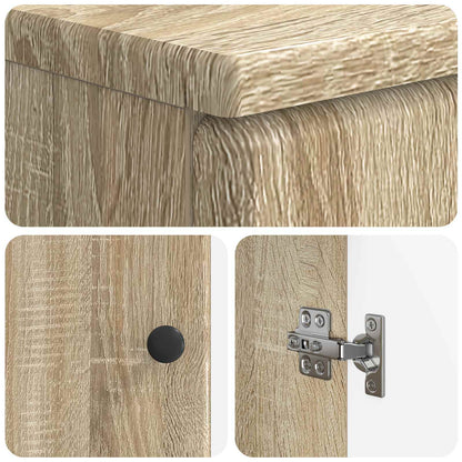 vidaXL Bathroom Sink Cabinet BREDA Sonoma Oak 59.5 x 31.5x 59 cm