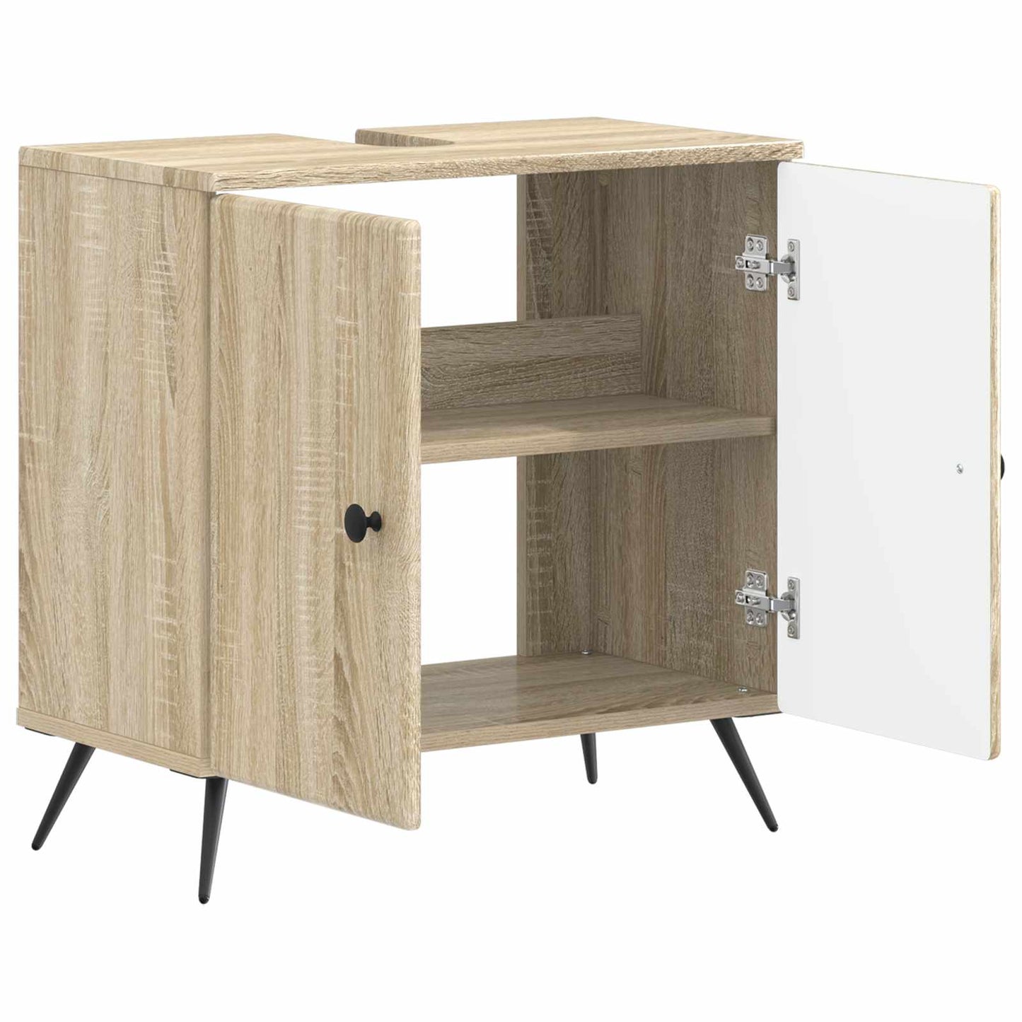vidaXL Bathroom Sink Cabinet BREDA Sonoma Oak 59.5 x 31.5x 59 cm