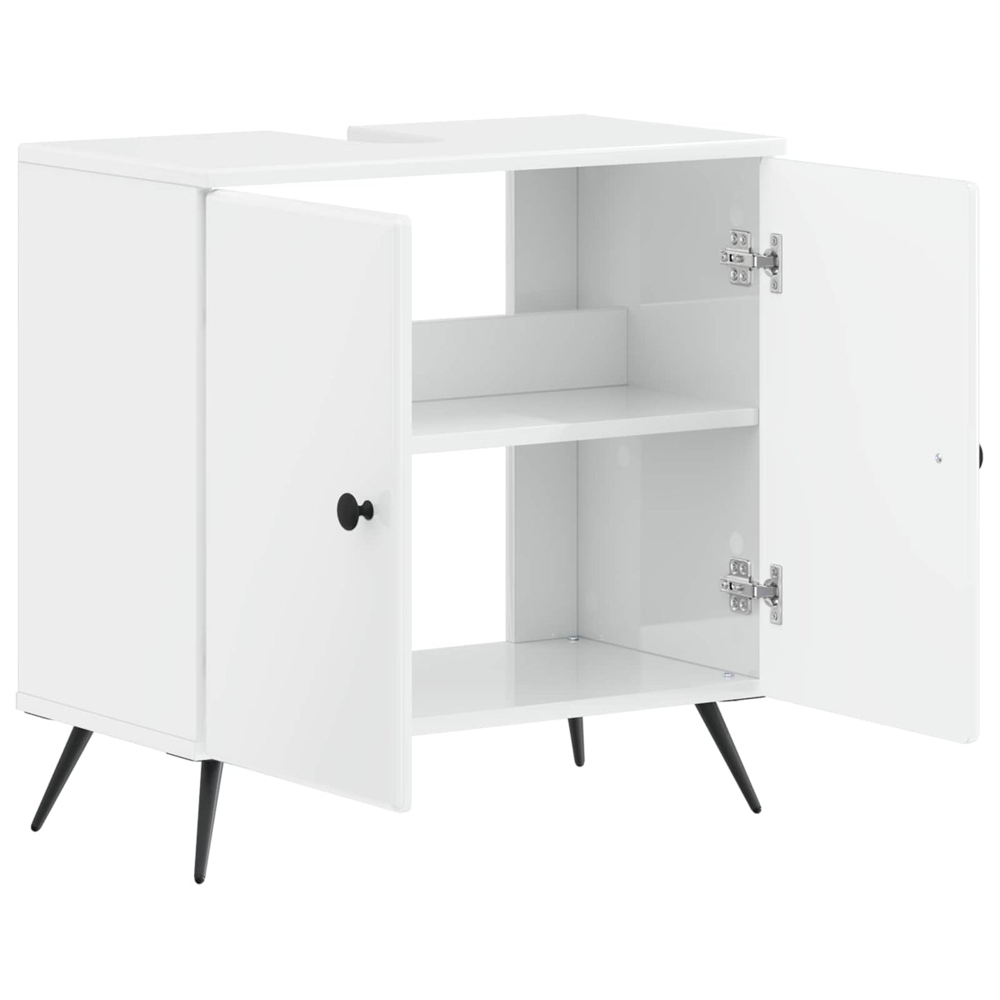 vidaXL Bathroom Sink Cabinet BREDA High Gloss White 59.5 x 31.5x 59 cm