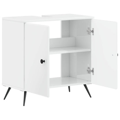 vidaXL Bathroom Sink Cabinet BREDA High Gloss White 59.5 x 31.5x 59 cm