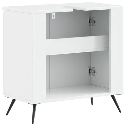 vidaXL Bathroom Sink Cabinet BREDA High Gloss White 59.5 x 31.5x 59 cm