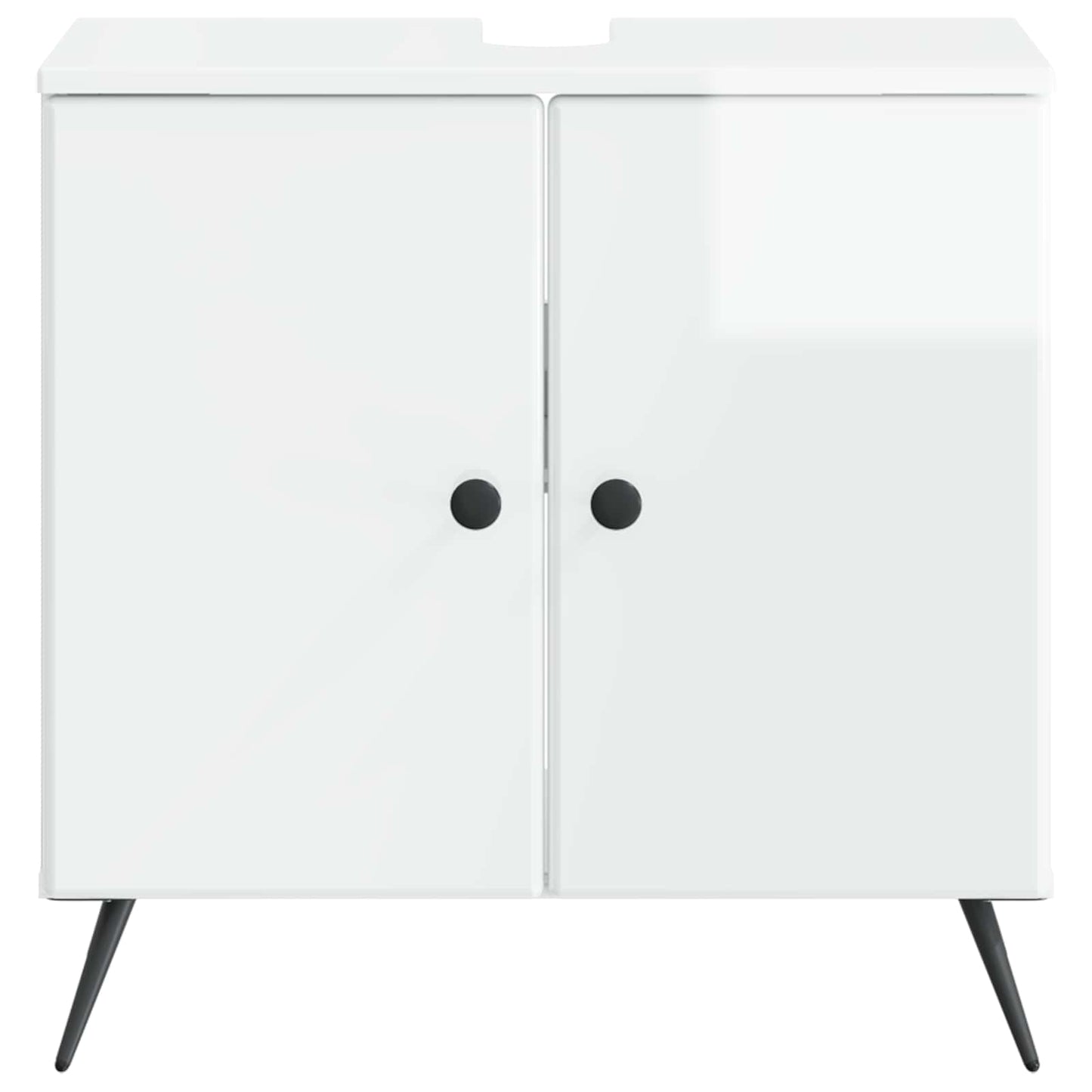 vidaXL Bathroom Sink Cabinet BREDA High Gloss White 59.5 x 31.5x 59 cm