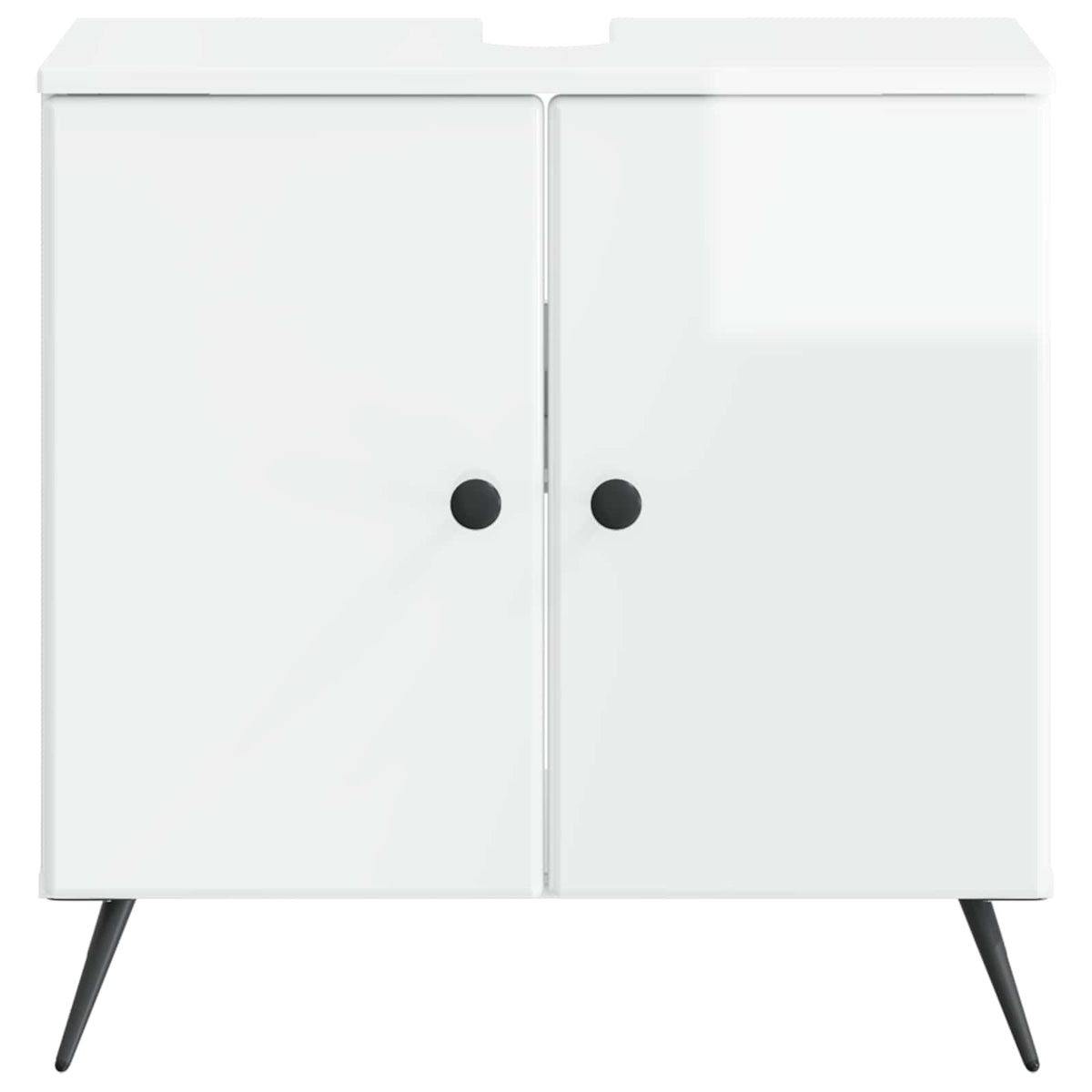 vidaXL Bathroom Sink Cabinet BREDA High Gloss White 59.5 x 31.5x 59 cm