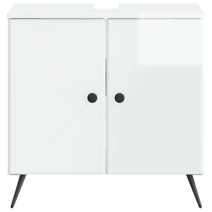 vidaXL Bathroom Sink Cabinet BREDA High Gloss White 59.5 x 31.5x 59 cm