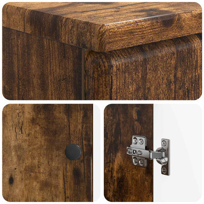 vidaXL Bathroom Sink Cabinet BREDA Smoked Oak 59.5 x 31.5x 59 cm