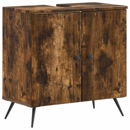 vidaXL Bathroom Sink Cabinet BREDA Smoked Oak 59.5 x 31.5x 59 cm
