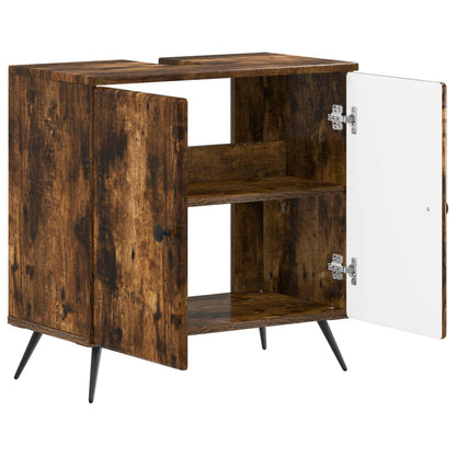 vidaXL Bathroom Sink Cabinet BREDA Smoked Oak 59.5 x 31.5x 59 cm