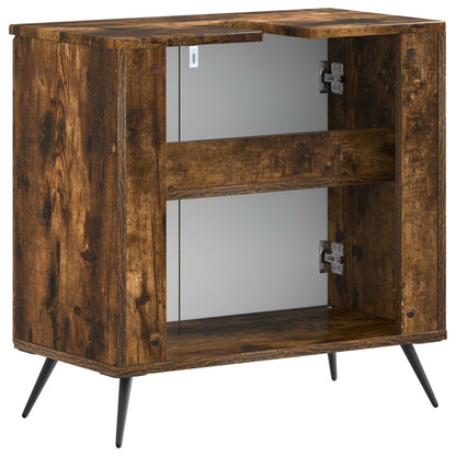 vidaXL Bathroom Sink Cabinet BREDA Smoked Oak 59.5 x 31.5x 59 cm