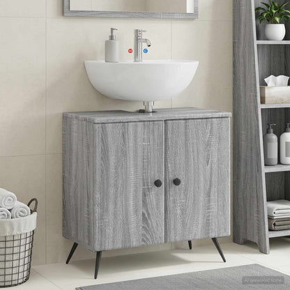 vidaXL Bathroom Sink Cabinet BREDA Grey Sonoma 59.5 x 31.5x 59 cm