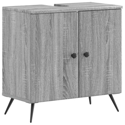 vidaXL Bathroom Sink Cabinet BREDA Grey Sonoma 59.5 x 31.5x 59 cm