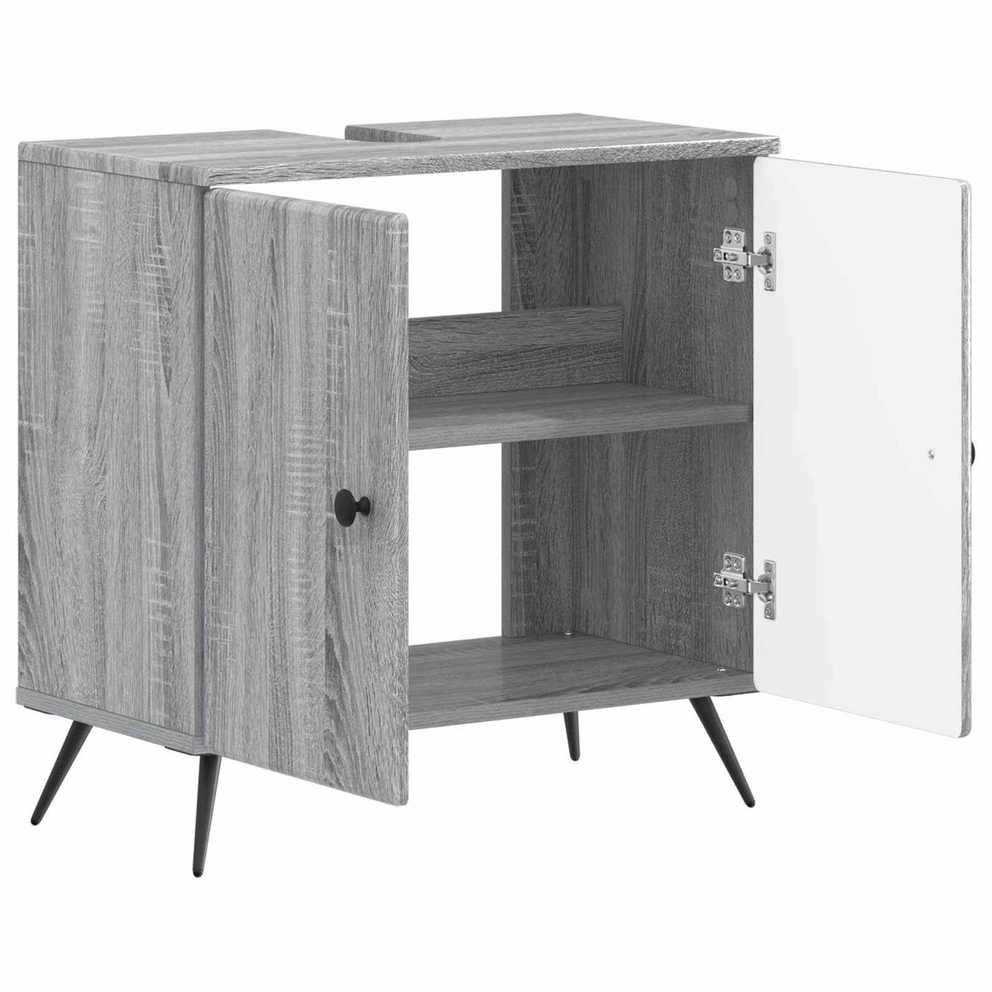 vidaXL Bathroom Sink Cabinet BREDA Grey Sonoma 59.5 x 31.5x 59 cm